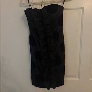 Phoebe Couture Black Polka Dot Mini Dress